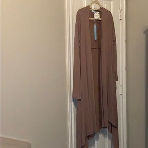 Long She + Sky Brown Cardigan